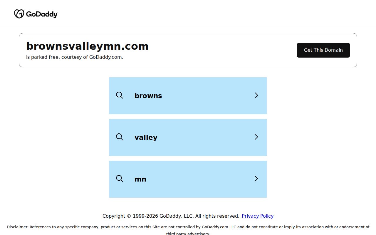 Browns Valley public safety page listing sheriff police service that handles Browns Valley warrant records